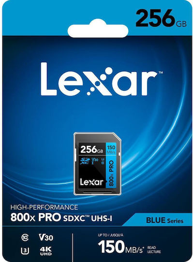 Lexar Professional 800x SDXC 256GB V30 UHS-I with Adapter
