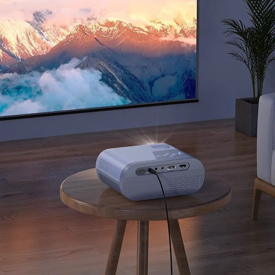 Hoco DT2 Mini Projector LCD HD Λάμπας LED με Wi-Fi