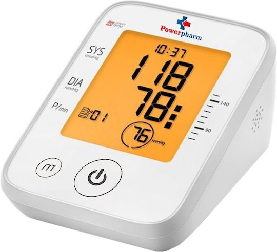 Powerpharm Digital Blutdruckmessgerät Oberarm mit Sprachfunktion & Arrhythmie-Erkennung