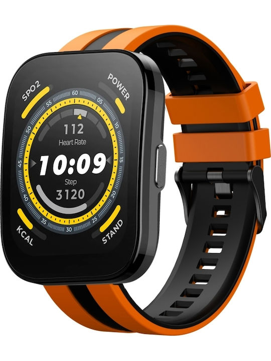 Amazfit Bip 5 22mm Δίχρωμο Αθλητικό Μπρασελέ Σιλικόνης Πορτοκαλί+μαύρο Amazfit Bip 5 22mm Δίχρωμο Αθλητικό Μπρασελέ Σιλικόνης Πορτοκαλί+μαύρο