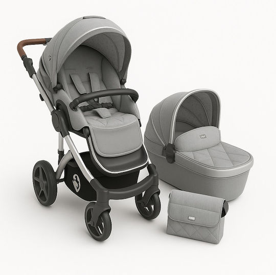 Lorelli Rimini Adjustable 2 in 1 Baby Stroller Suitable for Newborn Grey & Black Dots 21.80kg