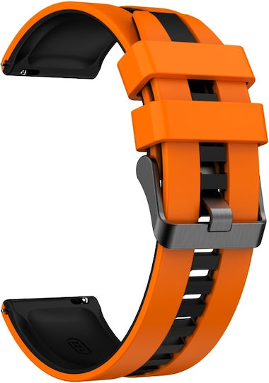 Amazfit GTR 3 Pro 22mm Zweifarbiges Sport Silikonarmband Orange+Schwarz