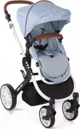Kikka Boo Dotty Verstellbar 3 in 1 Baby Kinderwagen Geeignet für Neugeborene Blau 16.7kg