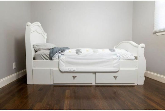 Dreambaby Πτυσσόμενο Προστατευτικό Κάγκελο Κρεβατιού από Ύφασμα σε Λευκό Χρώμα 110x50εκ.