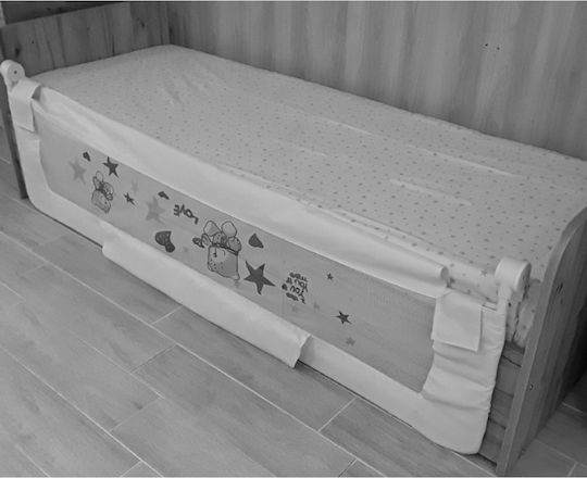 Beboulino Foldable Bed Rails made of Fabric in Beige Color 200x71cm 1pcs