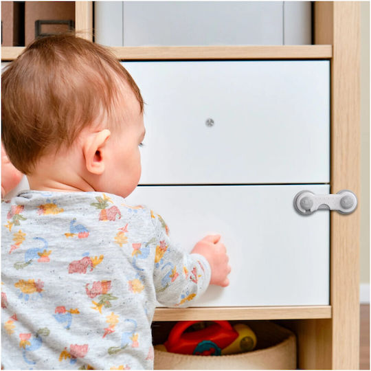 Akuku Cabinet & Drawer Lock made of Plastic in Gray Color 9x9x9εκ. 2pcs