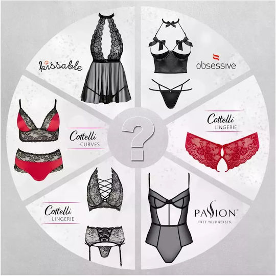 Cottelli Collection Σετ Sexy Babydoll Πολύχρωμο