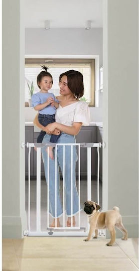 Dreambaby Security Door Simple Placement made of Metal in White Color 68εκ. 1pcs