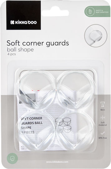 Kikka Boo Protection Corner with Sticker made of Plastic in White Color 4pcs
