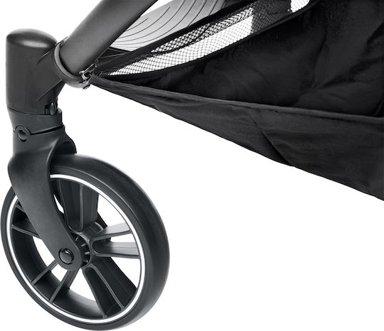 Kikka Boo Happy 2 Verstellbar Doppelter Kinderwagen Geeignet für Neugeborene Schwarz