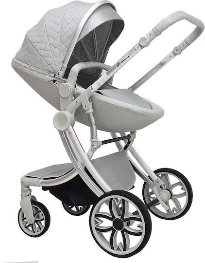 Beboulino Aiolos Adjustable 2 in 1 Baby Stroller Suitable for Newborn Light Grey