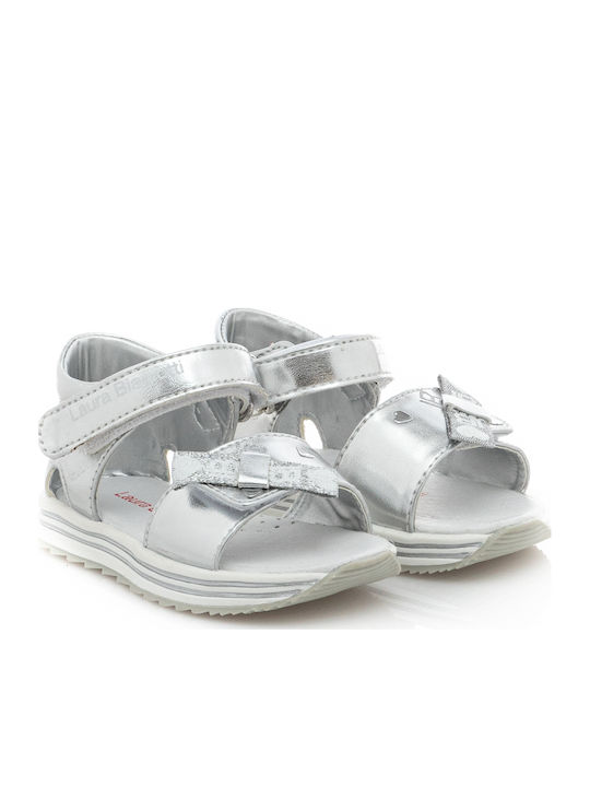 Laura Biagiotti 7400 Kindersandalen Ametist Silber Kinder-Pedila