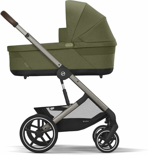 Cybex Balios S LUX Adjustable Baby Stroller Suitable for Newborn Moss Green / Taupe Frame 11.7kg