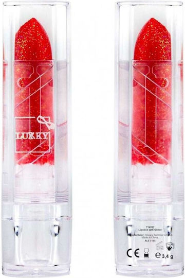Lukky Cosmetics Toys Lipstick with Glitter Red Luk03000