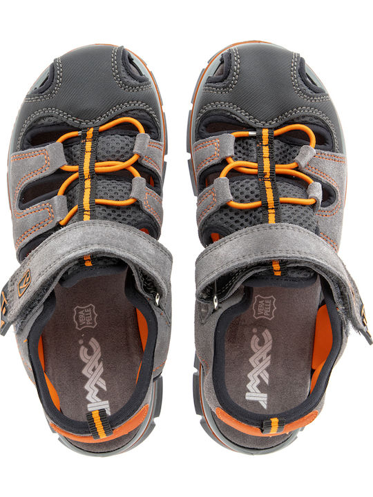 Boy's Gray Leather Sandal Imac 3-524-23333-39 Gray Sandal