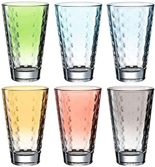 Leonardo Optic Σετ Ποτήρια Νερού από Γυαλί 300ml 6τμχ