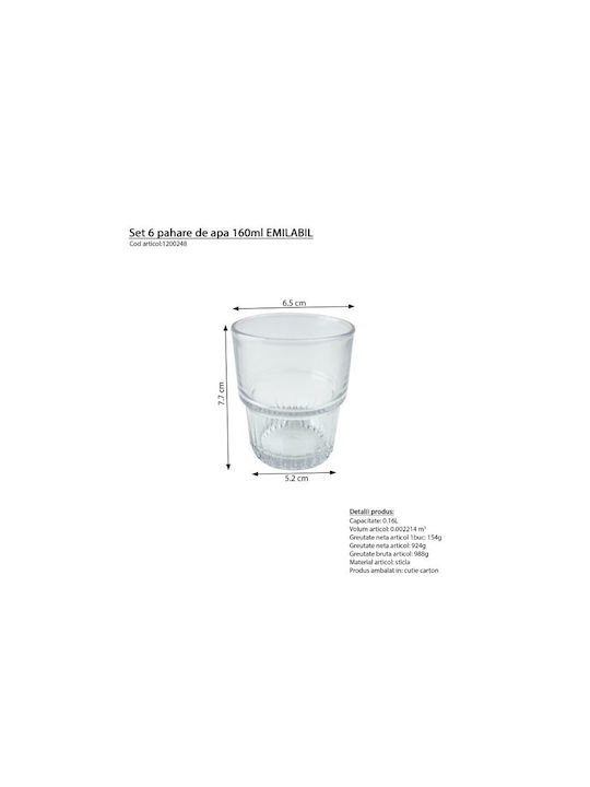 Duralex Glass for White and Red Wine made of Glass Goblet 160ml