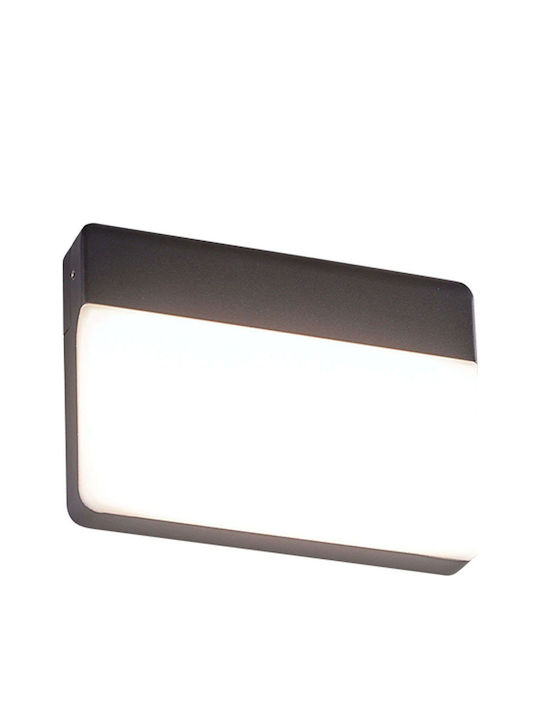 Aca Стенен Външен Плафон LED IP65 13W с Топло бяло Светлина 20x3x13.5εκ.