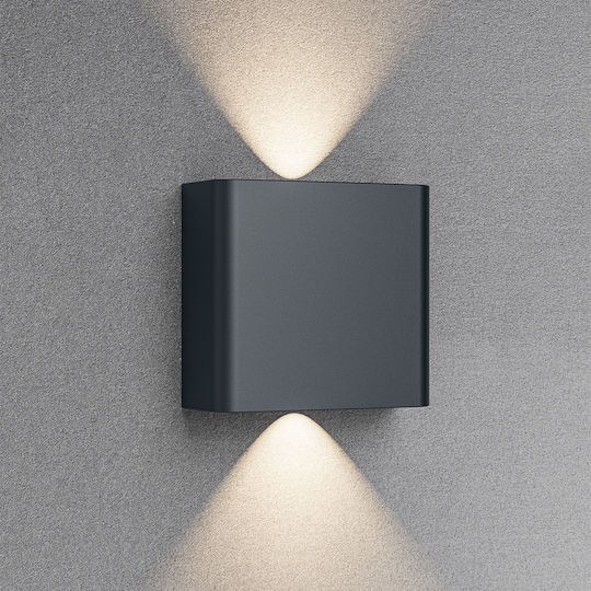 Braytron Wall-Mounted Outdoor LED Spot IP65 2W with Adjustable White Light 11x10x4.1cm
