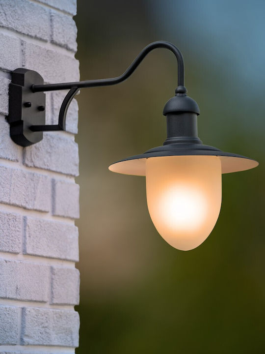 Lucide Lightning Aruba Επιτοίχιο Εξωτερικό Φωτιστικό Καπέλου E27 IP44
