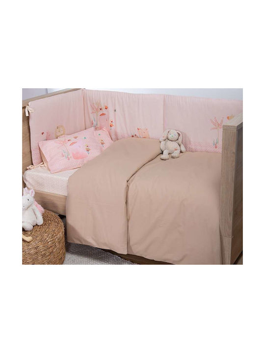 Nef-Nef Homeware Copertă de Pătuț Basic Pink 110x150cm.