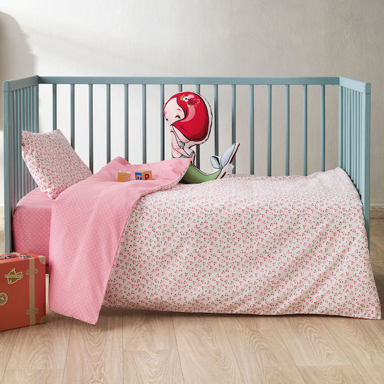 Kentia Baby Duvet Cover Set With Pillowcase Cereza 100x140cm