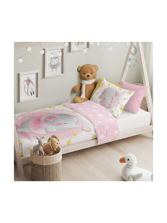 Viopros Set Baby Duvet Cover with Pillowcase Tina Pink 100x135cm