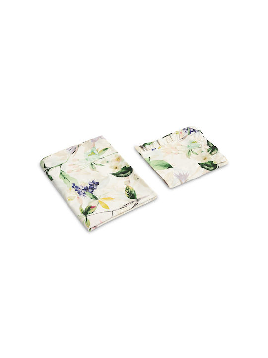 Sensillo Baby Duvet Cover Set With Pillowcase Magnolia 100x135cm