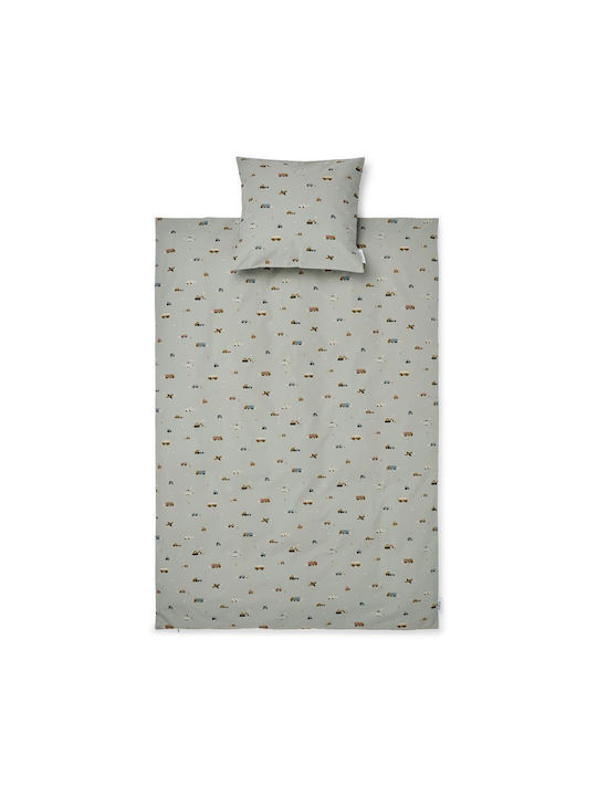 Liewood Baby Bettbezug Set mit Kissenbezug Dove blue mix 70x100cm.