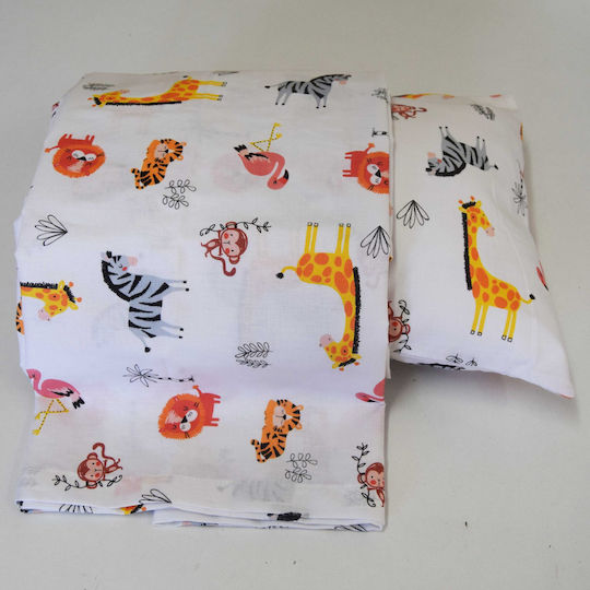 Decocraft Baby Bettbezug Safari Orange 110x140cm.