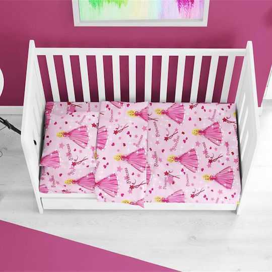 Dimcol Baby Bettbezug Bebe Princess Pink 120x160cm.