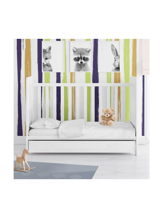 Dimcol Βρεφική Παπλωματοθήκη Solid 491 White 120x160εκ.