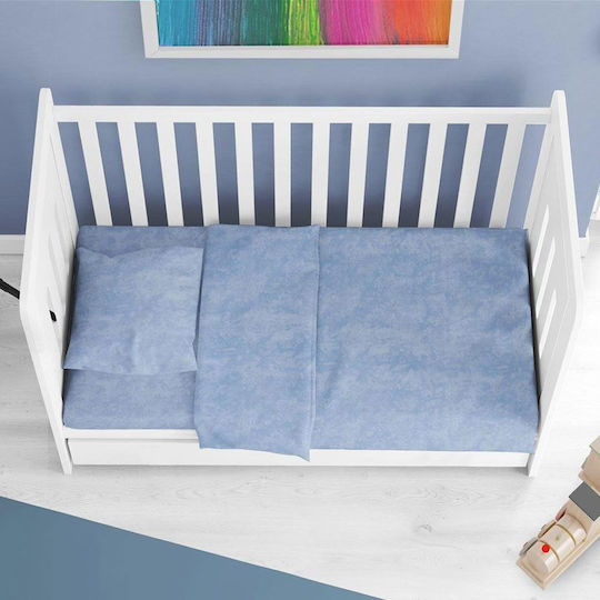 Dimcol Бебешка Долна Калъфка Bebe Premium Shadow Sky blue 120x160см. Dimcol Бебешка Долна Калъфка Bebe Premium Shadow Sky blue 120x160см.