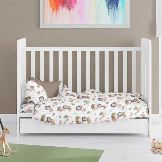Dimcol Βρεφική Παπλωματοθήκη Bebe Beige 120x160εκ.
