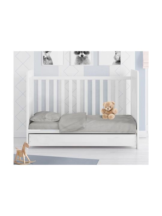 Dimcol Baby Bettbezug Solid 496 Elephant 120x160cm.