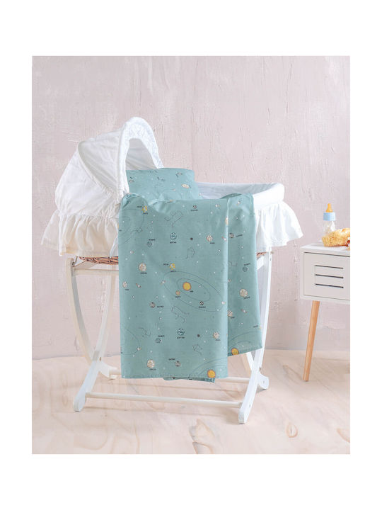 Rythmos Baby Bettbezug Set mit Kissenbezug Venus Green 110x160cm.