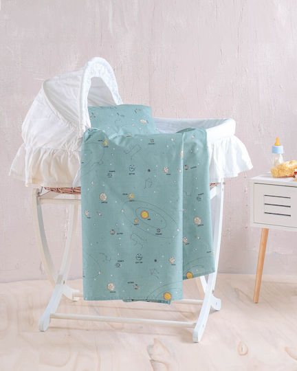 Rythmos Baby Duvet Cover Set With Pillowcase Venus Green 110x160cm