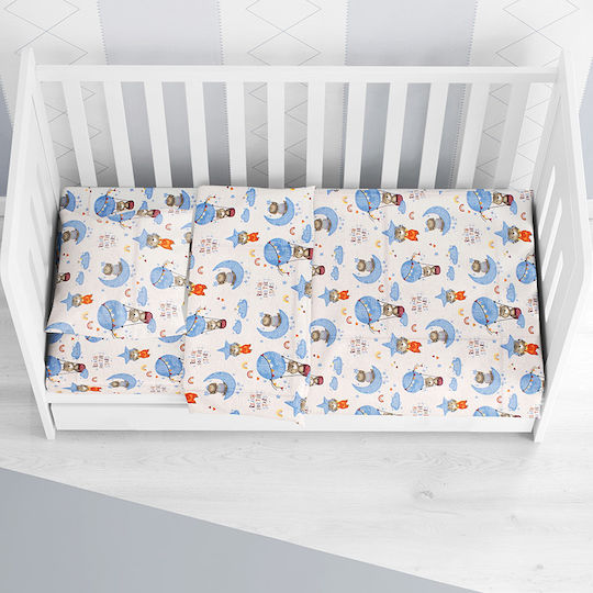 Dimcol Baby Duvet Cover Reach the Stars 191 Sky Blue 120x160cm