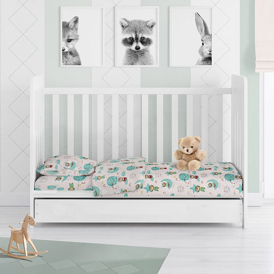 Dimcol Baby Duvet Cover Reach the Stars 192 Green 120x160cm