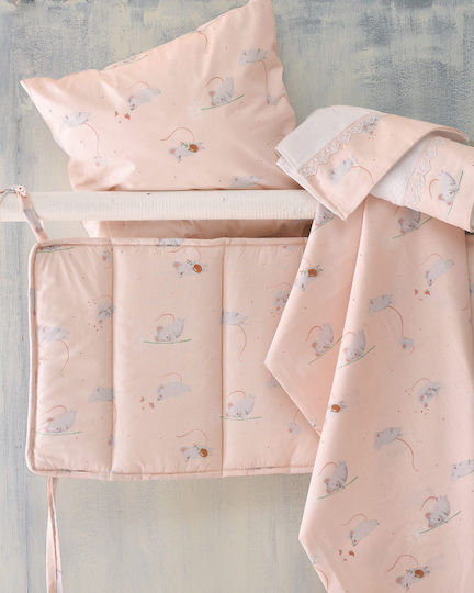Rythmos Baby Duvet Cover Set With Pillowcase Jerom Pink 110x160cm