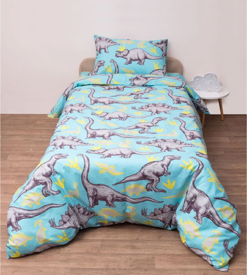 Viopros Baby Duvet Cover Set With Pillowcase Rex Turquoise 120x160cm