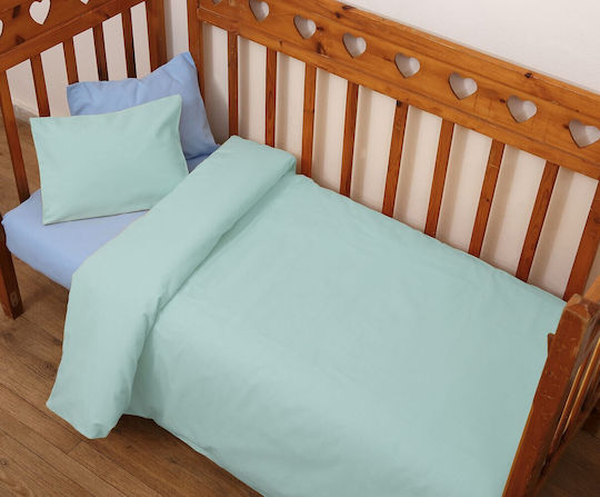 Viopros Set Baby Duvet Cover with Pillowcase Green 120x160cm