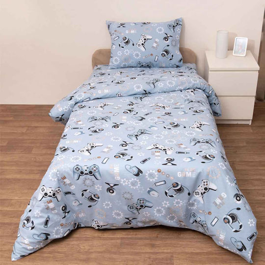 Viopros Сет Бебешка Долен Калъф с Калъфка за Възглавница Blue 120x160см. Viopros Сет Бебешка Долен Калъф с Калъфка за Възглавница Blue 120x160см.
