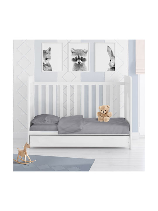 Dimcol Baby Bettbezug Solid 495 Dark Grey 120x160cm.