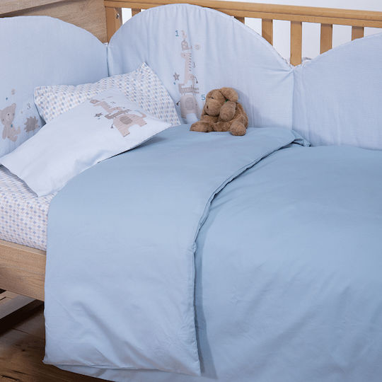Nef-Nef Homeware Baby Bettbezug Basic Hellblau 110x150cm.