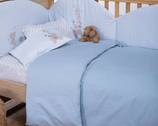 Nef-Nef Homeware Baby Bettbezug Basic Hellblau 110x150cm.