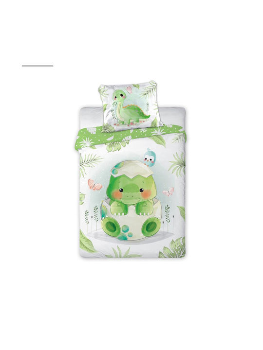Viopros Baby Duvet Cover Set With Pillowcase Light green 100x135cm