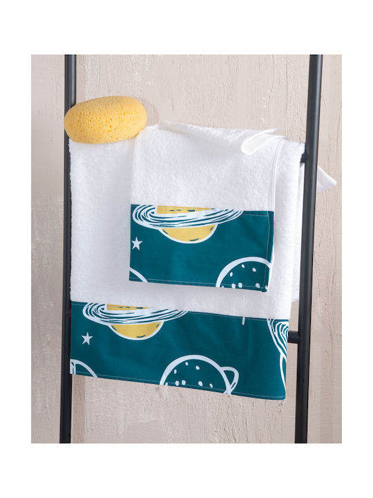 Rythmos Baby Duvet Cover Set With Pillowcase Saturn Petrol (Item J062) 110x160cm