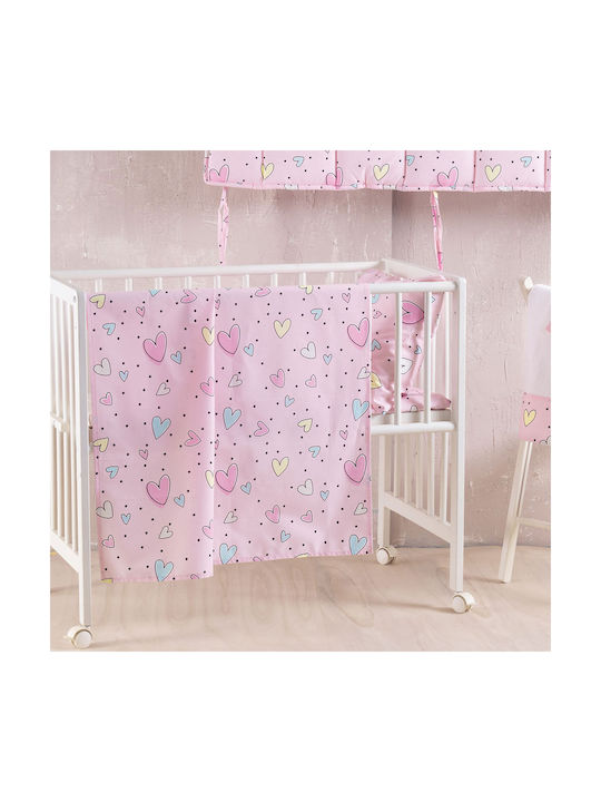 Rythmos Baby Duvet Cover Set With Pillowcase Pop Hearts Multicolour 110x160cm