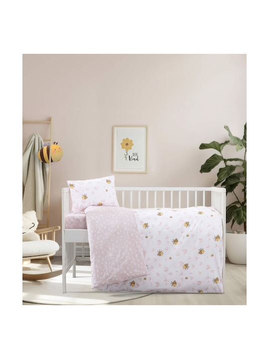Kocoon Baby Duvet Cover Set With Pillowcase Bee Love 110x145cm